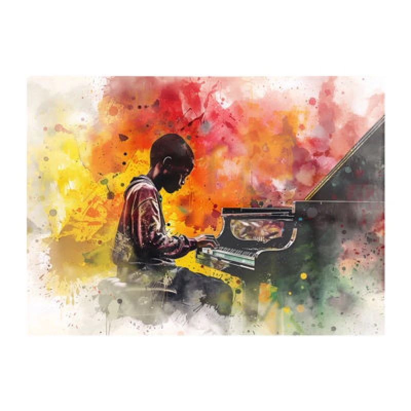 Image of Warren Reed Designer Young Virtuoso In Watercolor Symphony Chopping Board
