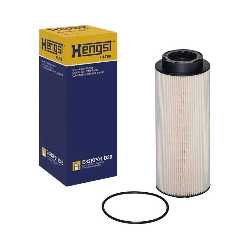 Image of HENGST FILTER E82KP01 D36 Fuel Filter Filter Insert, with gaskets/seals Fuel filter (9)