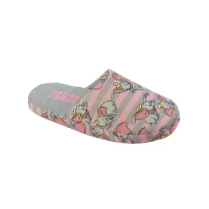 image of Disney Womens/Ladies Dumbo Slippers (5 UK-6 UK) (Pink/Grey)