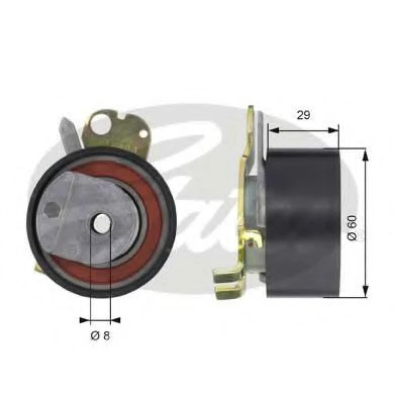 Image of GATES T43051 Tensioner Pulley, timing belt Tensioner Pulley,timing belt (308)