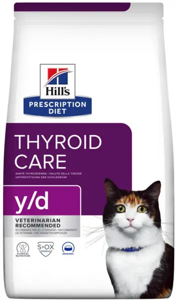 image of Hill's Prescription Diet Feline y/d Thyroid Care Cat Food 1.5kg