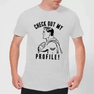Image of DC Comics Superman Check Out My Profile T-Shirt - Grey - L