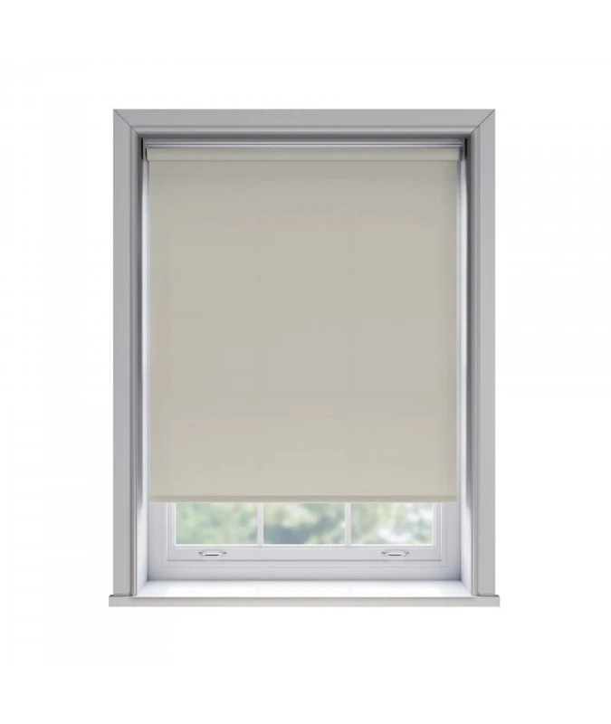 Image of New Edge Blinds No Drill Oyster Thermal Blackout Roller Blind 170cm Drop in Light Beige Size: 125cm Light Beige Unisex 125 cm