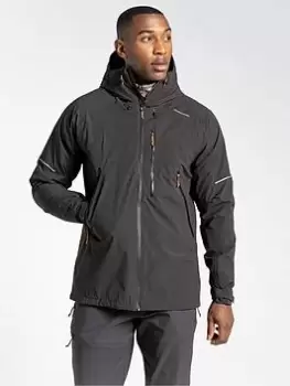 Image of Craghoppers Dynamic Waterproof Hooded Jacket - Black/Pepper, Black Pepper, Size L, Men