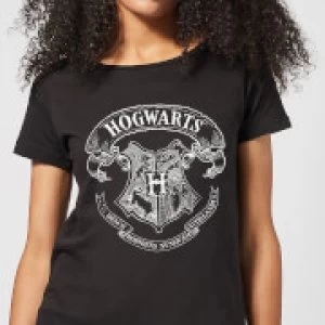 Image of Harry Potter Hogwarts Crest Womens T-Shirt - Black