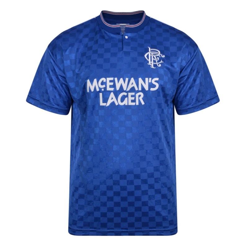 Image of Score Draw Rangers 1988 Retro Football Shirt RANG88HPYSS-M M Mens Sportswear