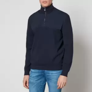 Image of BOSS Black Fusione Lyocell, Cotton and Wool-Blend Jumper - L