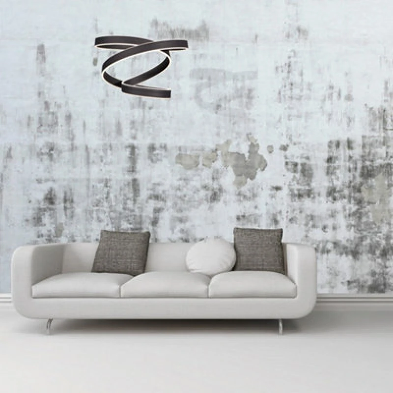 Image of Milagro Andromeda LED Pendant Lamp In Black Flowing Design Black unisex