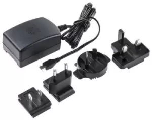 Image of Stontronics Raspberry Pi Power Supply, Micro USB Type B with Universal Plug Type