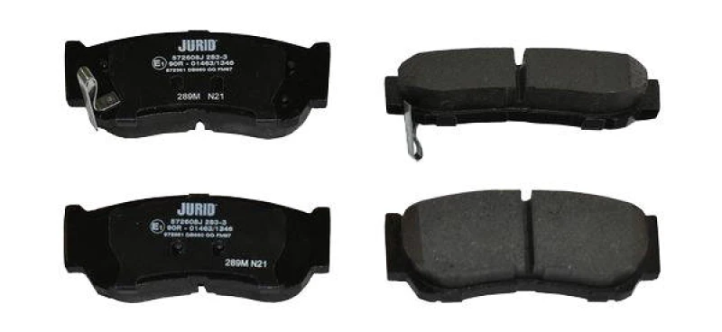 Image of JURID 572608J Brake pad set with acoustic wear warning, without accessories Brake Pad Set,disc brake (402)