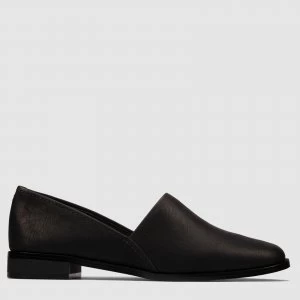 Image of Clarks Womens Pure Easy Leather Flats - Black - UK 3