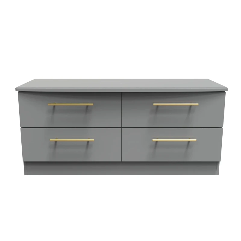 Image of Helmsley 4 Drawer Bed Box In Dusk Grey (Ready Assembled)