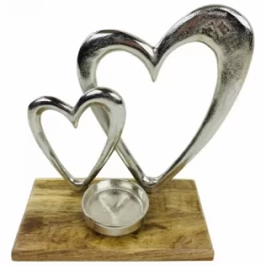 image of Double Heart Tealight Holder