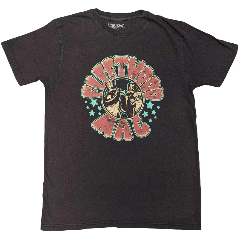 Image of Fleetwood Mac Fleetwood Mac Men Stars & Penguins T-Shirt in Black Size: large Black L Male 5063377348477