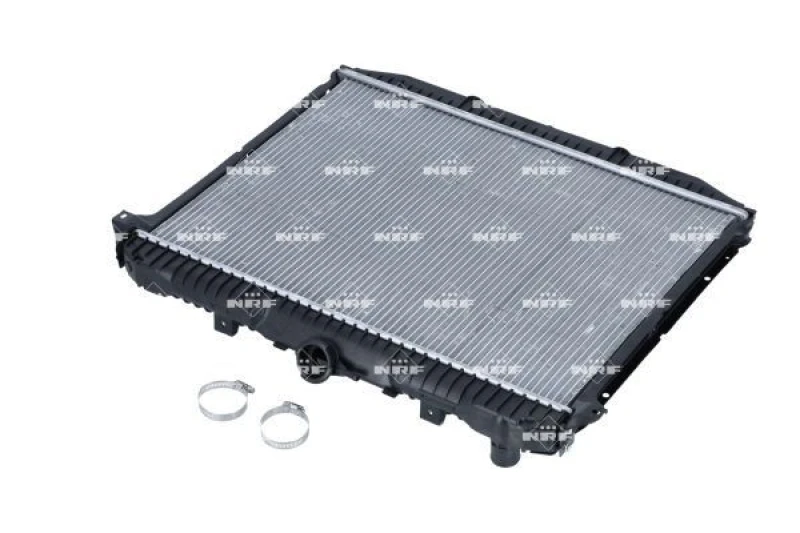 Image of NRF 519533 Engine radiator EASY FIT Brazed cooling fins, Aluminium, with mounting parts Aluminium Radiator,engine cooling (470)