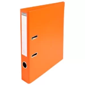 Image of Prem'Touch Lever Arch File PVC A4, 50mm 2 Ring, Orange, Pack of 10