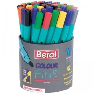 image of Berol Colour Fine Assorted Tub 42 Cft