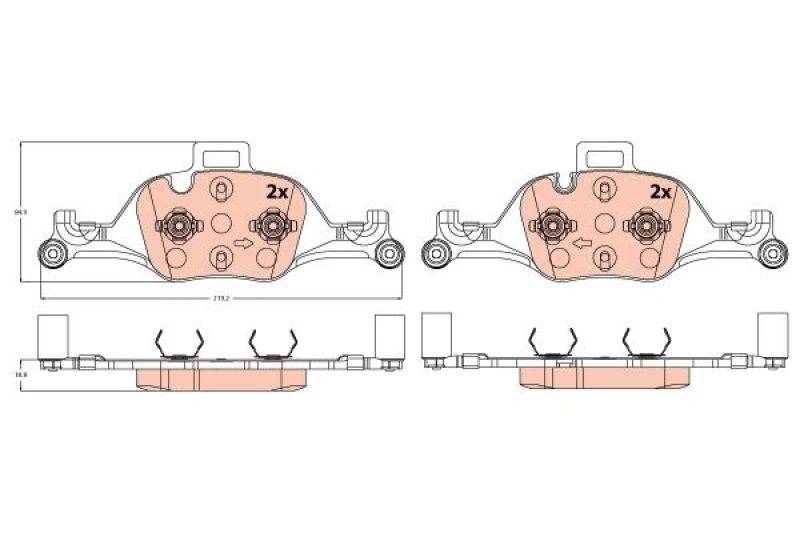 Image of Brake pad set TRW GDB2213