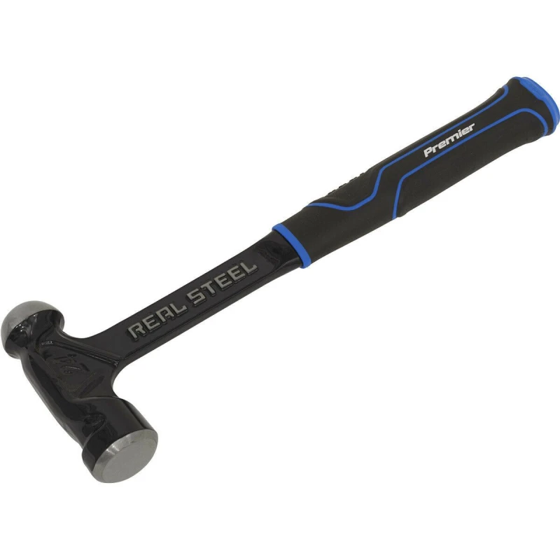 Image of Loops 24oz One Piece Steel Ball Pein Hammer - Shock Reducing Textured Rubber Grip Metallics