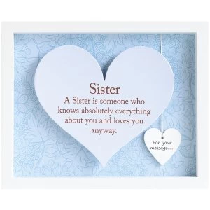 Image of Said with Sentiment Rectangular Heart Frames Sister