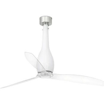 Image of Faro Eterfan Medium Ceiling Fan with / without Light Matt White, Clear