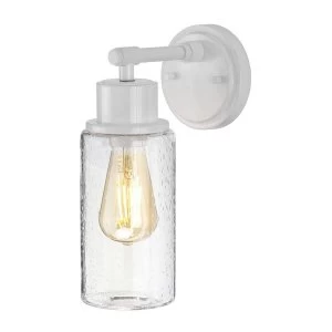 Image of 1 Light Outdoor Wall Light White IP44, E27