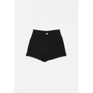 Missguided Up Denim Shorts - Black