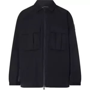 Image of Calvin Klein Jeans Mesh Ripstop Overshirt - Black