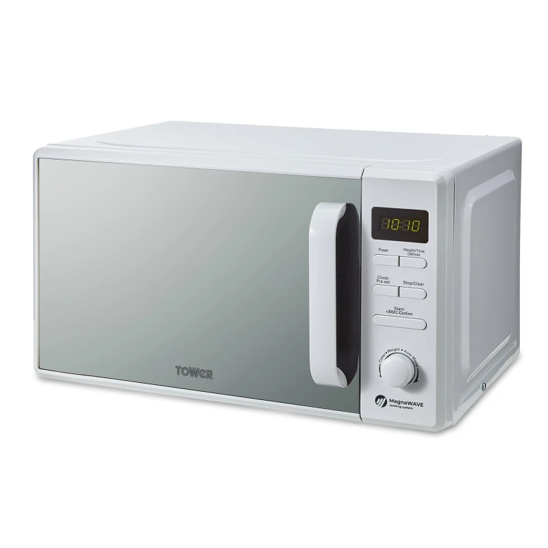 Image of Tower 20 Litre 800W Digital Microwave with Mirror White unisex Medium