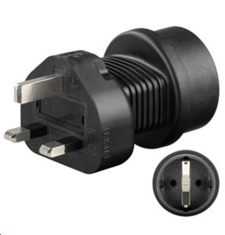 Image of Microconnect PETRAVEL1 power plug adapter Type F Black
