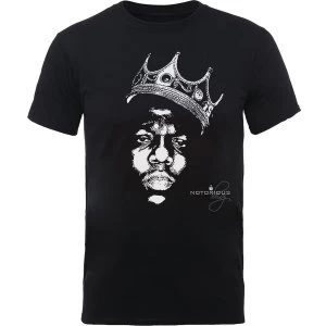 Image of Biggie Smalls - Crown Face Mens Large T-Shirt - Black