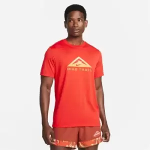 Image of Nike Dri-FIT Trail Running T-Shirt Mens - Red