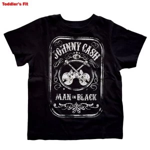 Image of Johnny Cash - Man In Black Kids 12 Months T-Shirt - Black