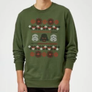 Image of Star Wars Empire Knit Green Christmas Sweatshirt - L - Green