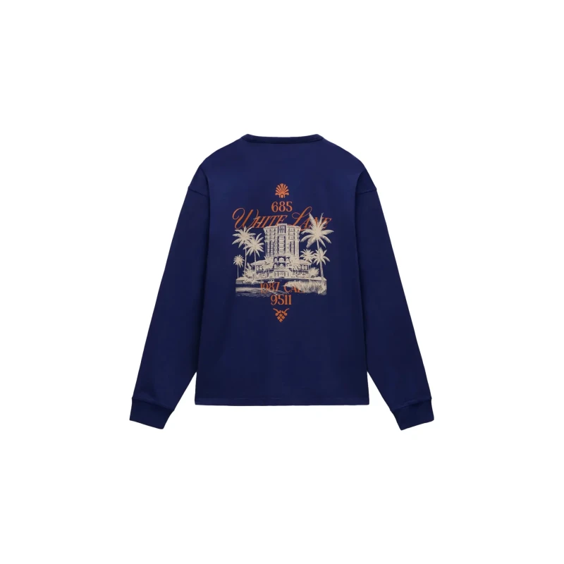 Image of Long sleeve T-Shirt Napapijri Uyuni Bleu Male XS