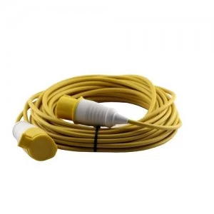 Image of Zexum 16A 110V Yellow Arctic Male to Female Electric Mains Hook Up Extension Cable Lead - 10 Meter