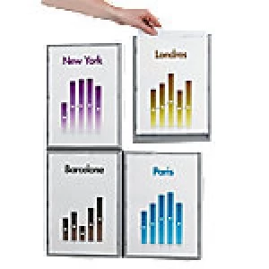 image of Paperflow Picture Frame A4 Grey 4 Pieces