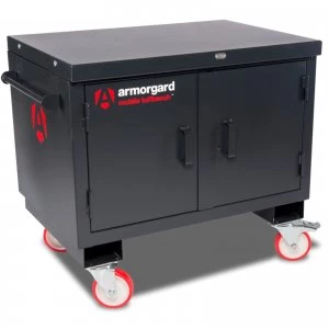 image of Armorgard Mobile Tuffbench Secure Cabinet and Workbench 1.1m