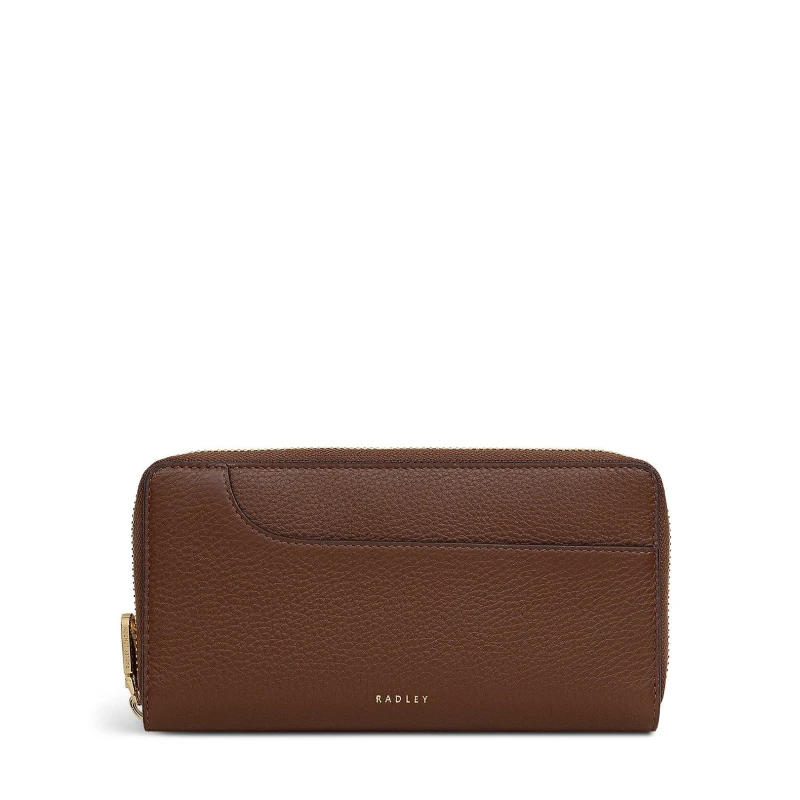 Image of Radley Womens Leather Zip Around Purse CHOCOLATE female One Size