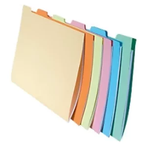 Image of Tabbed Square Cut Folders SUPER, A4, Assorted, Pack of 10