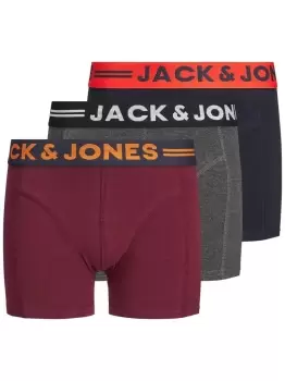 Image of JACK & JONES Boys Logo 3-pack Trunks Men Grey