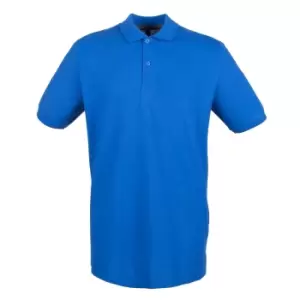 image of Henbury Mens Modern Fit Cotton Pique Polo Shirt (XXL) (Royal)