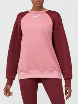 Image of Nike Training Thermal Colourblock Sweatshirt - Pink, Size XS, Women