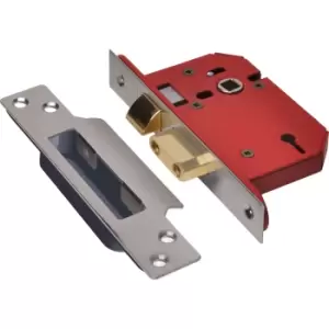 Image of Union Strongbolt 3 Lever Mortice Sash Lock Stainless Steel 81mm 109.6mm