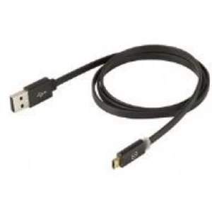 image of Scosche 0.9 m flatOUT LED Micro Reversible Charge and Sync Cable for Micro USB Devices Black