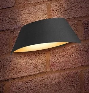 Image of Integral LED Wall Light 9W Vistalux Warm White Dark Grey