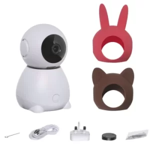 Image of electriQ 1080p HD PTZ Baby Monitor with interchangeable animal sleeves