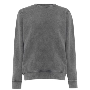 Image of Fabric Unisex Washed Sweatshirt - Washed Black