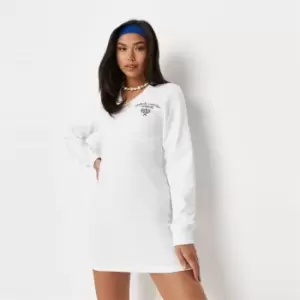 Missguided Tall Ribbed Jersey Dress - White