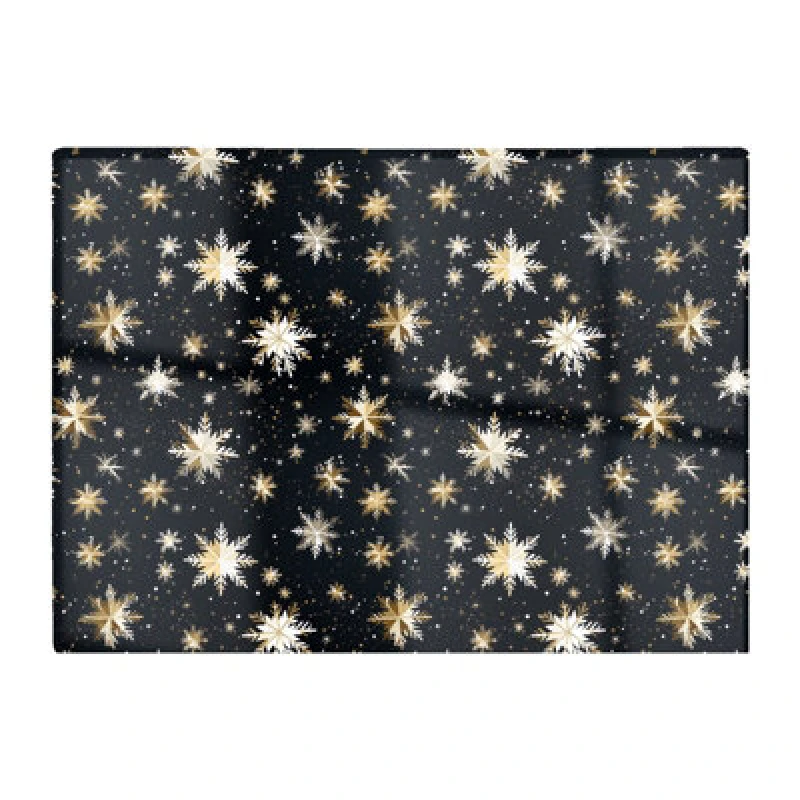 Image of Warren Reed Designer Silver Gold Snowflake Pattern Glass Chopping Board